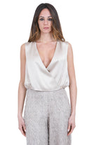 ALYSI Top incrociato in satin Top Petalo 116261-P6221 PTL 