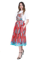 STELLA JEAN Gonna ampia fantasia Gonne Rosso fantasia G563 H001 