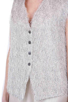 ALYSI Gilet con fringes Gilet Pois 116838-P6213 POIS 