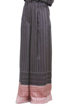 ALYSI Pantalone ampio pinstripes Pantaloni Choco 116133-P6063 CHOCO 