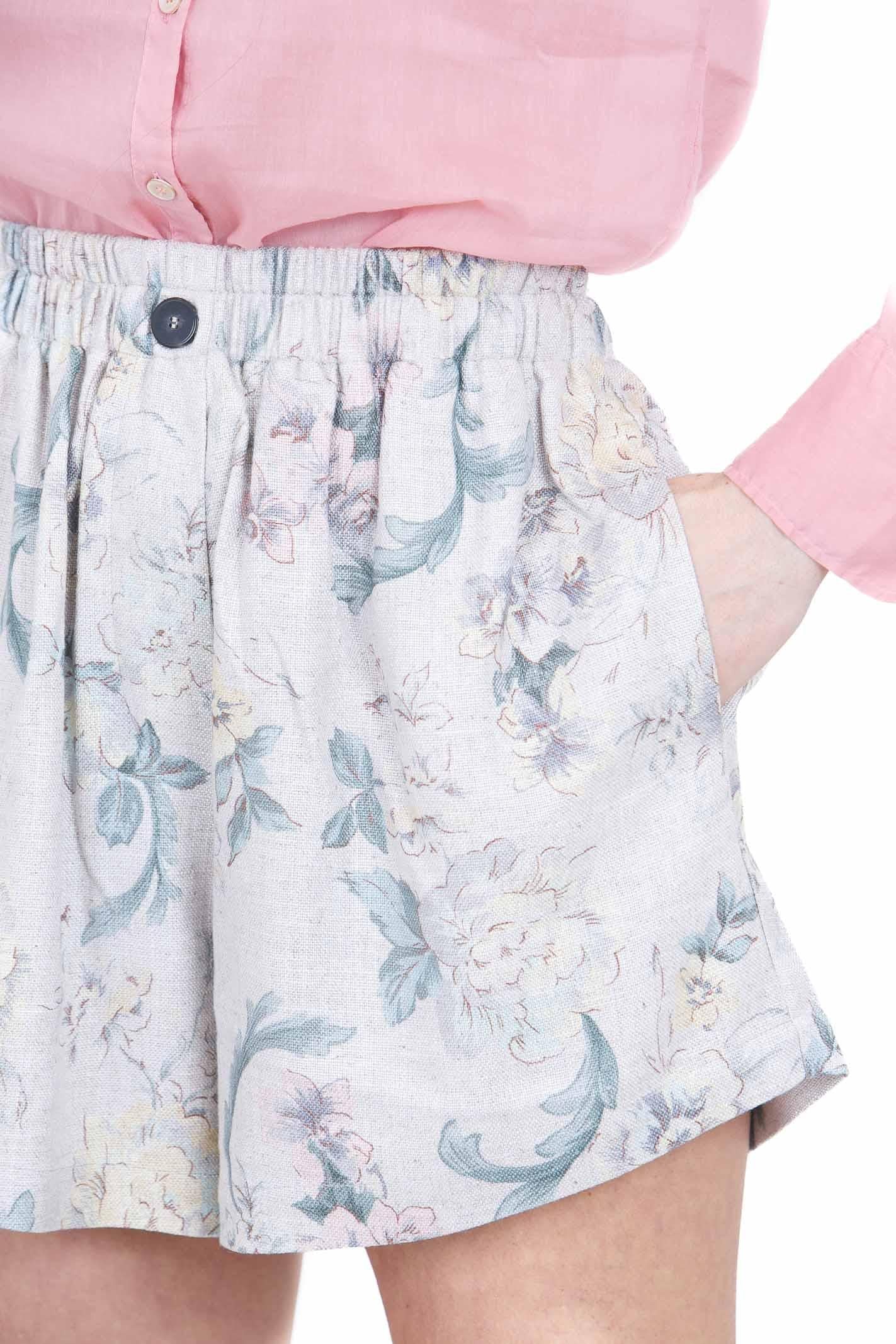 FORTE FORTE Bermuda in hopsack "peonia my love" Bermuda Glicine 14630MYPANTS 5009 