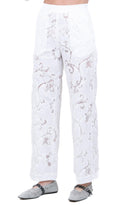 SEMICOUTURE Pantalone ricamato Katlyn Pantaloni Bianco ottico KATLYN-S6SL12 A03-0 