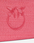 PINKO Pochette in rafia con logo Love Birds Borse Pink/Pinko 106763-A39Y N17Q 