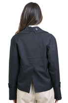 MANILA GRACE  Trench Nero K082PU MA001 