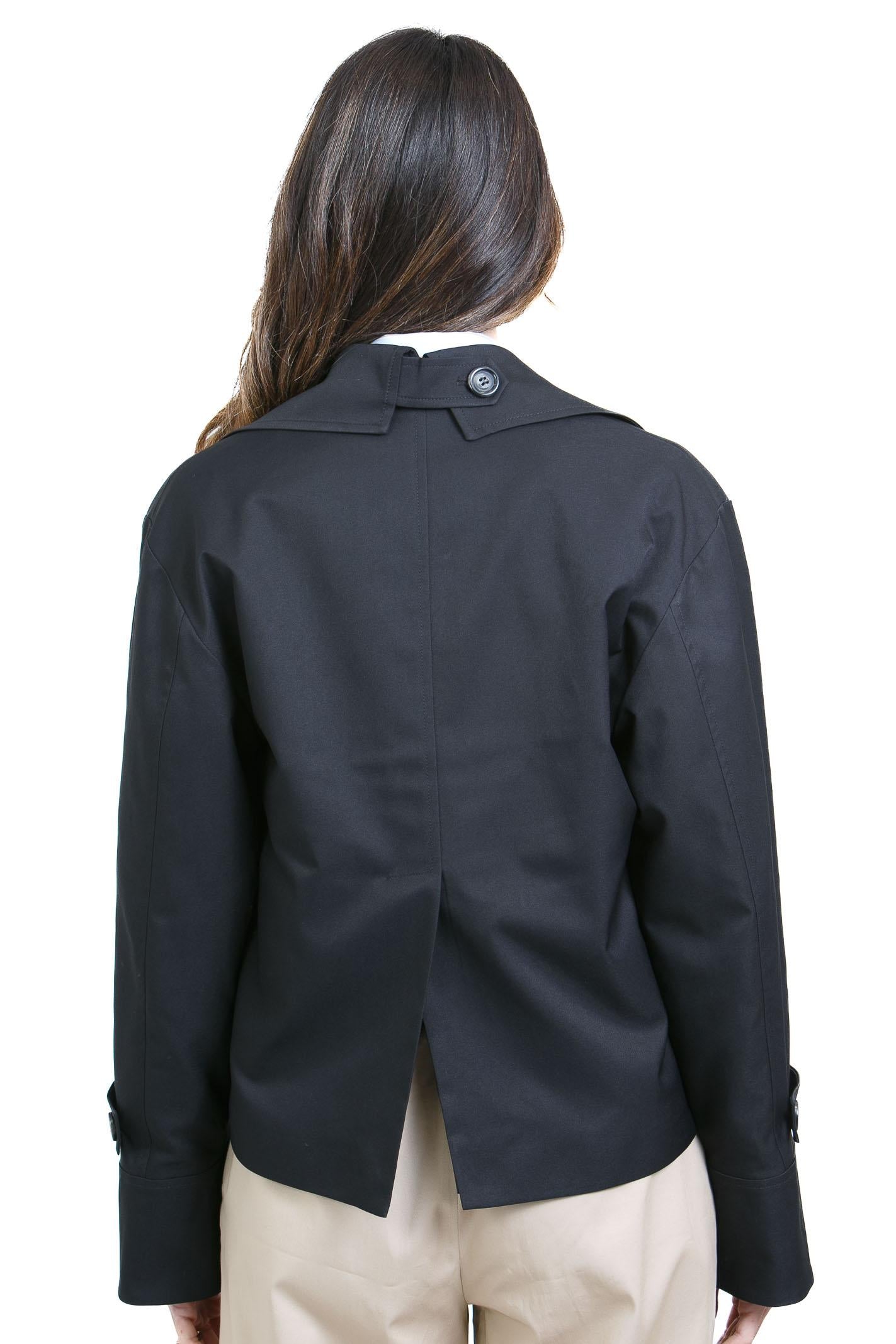 MANILA GRACE  Trench Nero K082PU MA001 