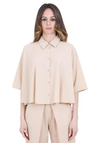 ALYSI Camicia boxy maniche ampie Camicie Pelle 116240-P6016 PELLE 