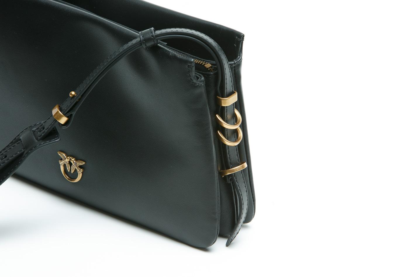 PINKO Borsa a tracolla Mini One, Two, Three Bag in pelle Borse Black/gold 105883-A0QO-TRIPLETMINI Z99Q 