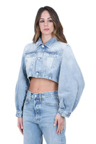 CYCLE Giubbotto trucker Minny cropped Giubbotti Sky blue MINNY-M362JI01INNY 81 