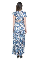 SIMONA D. Abito Lawa con stola<BR/> Abiti Blu LAWA/STOLA BLU 