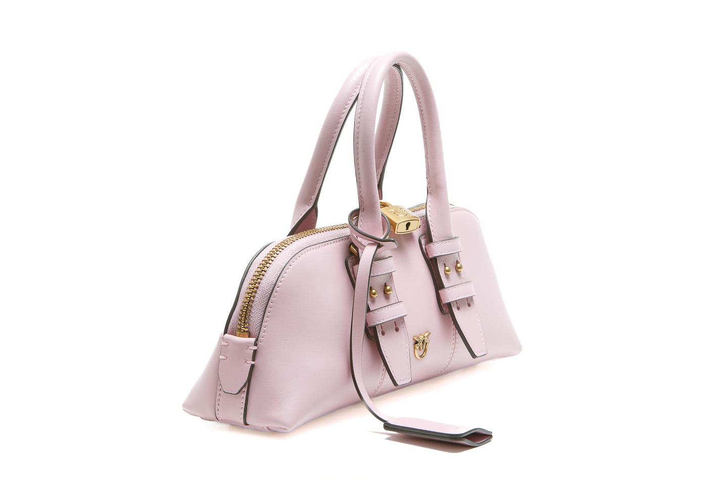 PINKO Borsa Escape Bag piccola in pelle Borse Rosachiaro/gold 105334-A0QO-BOWLING P26Q 
