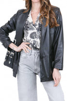 GQUADRO  Blazer Nero GIACCA OVER K7-1 