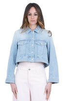 DONDUP Giubbotto in denim cropped Giubbotti Blu DJ753DS0107DMB2 800 