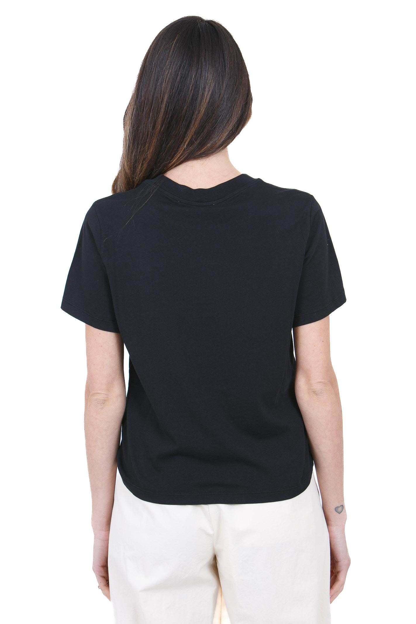 POMANDERE T-shirt girocollo in jersey di cotone T- Shirt Nero 261-D180-61112 999 