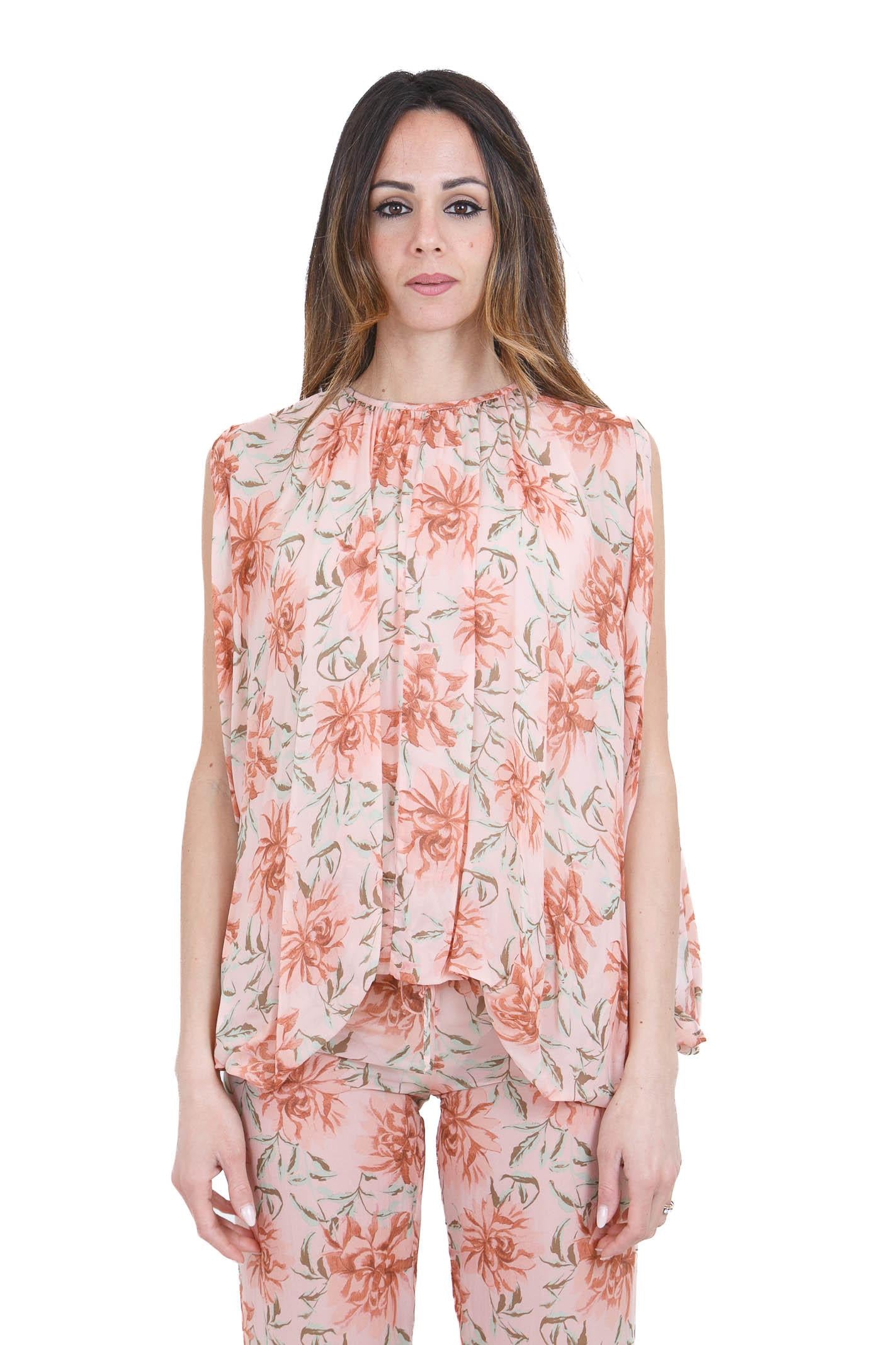 SEMICOUTURE Rocio blusa stampa fiore Bluse St fiore ROCIO-Y6SS04 FLW58 