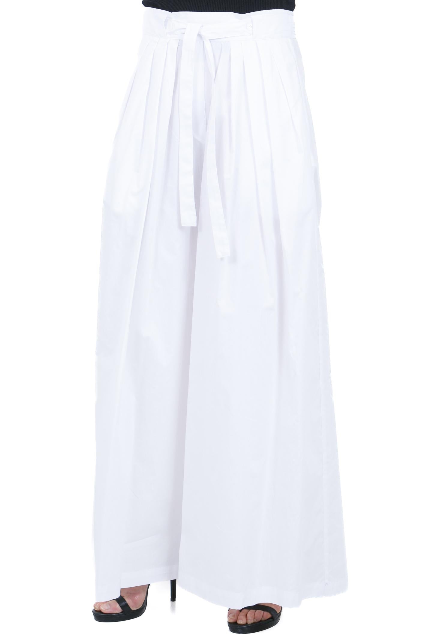 MANILA GRACE  Pantaloni Bianco ottico P069CU MA009 