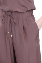 ALYSI Pantalone palazzo Habutay Pantaloni Mosto 116126-P6003 MOSTO 