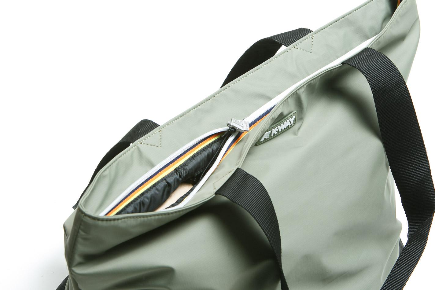 K-WAY Clere tote bag unisex Borse Green lichen CLERE-K7127MW V15 