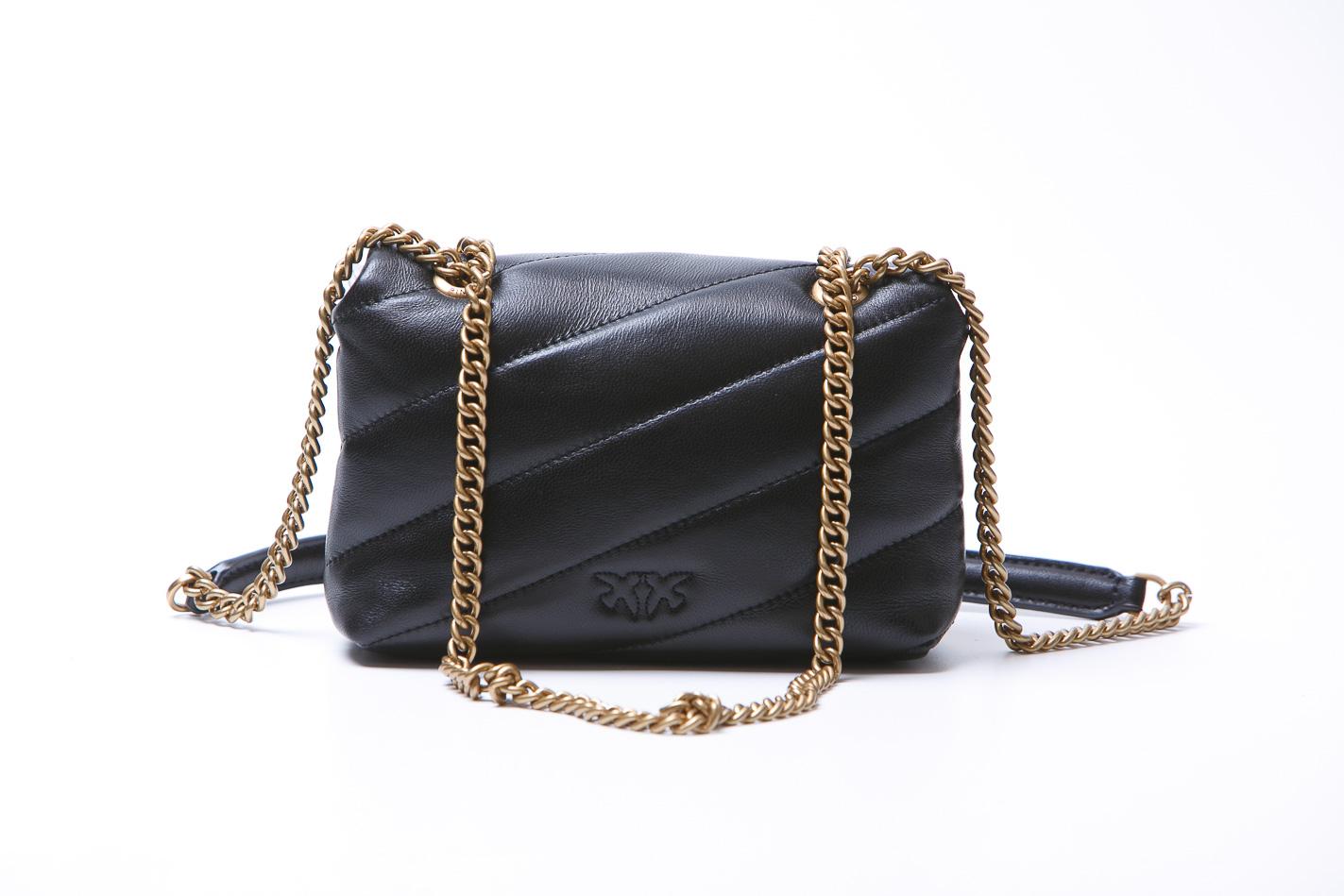 PINKO Love Puff Baby Borse Black/gold 100040-A0F2LOVEPUFFBABY Z99Q 