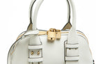 PINKO Borsa bowling a mano Mini Escape Bag in pelle Borse Bianco seta/gold 105333-A0QO-BOWLING Z14Q 