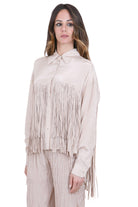 ALYSI Camicia ampia con frange Camicie Cipria 216202-P6026 CP 