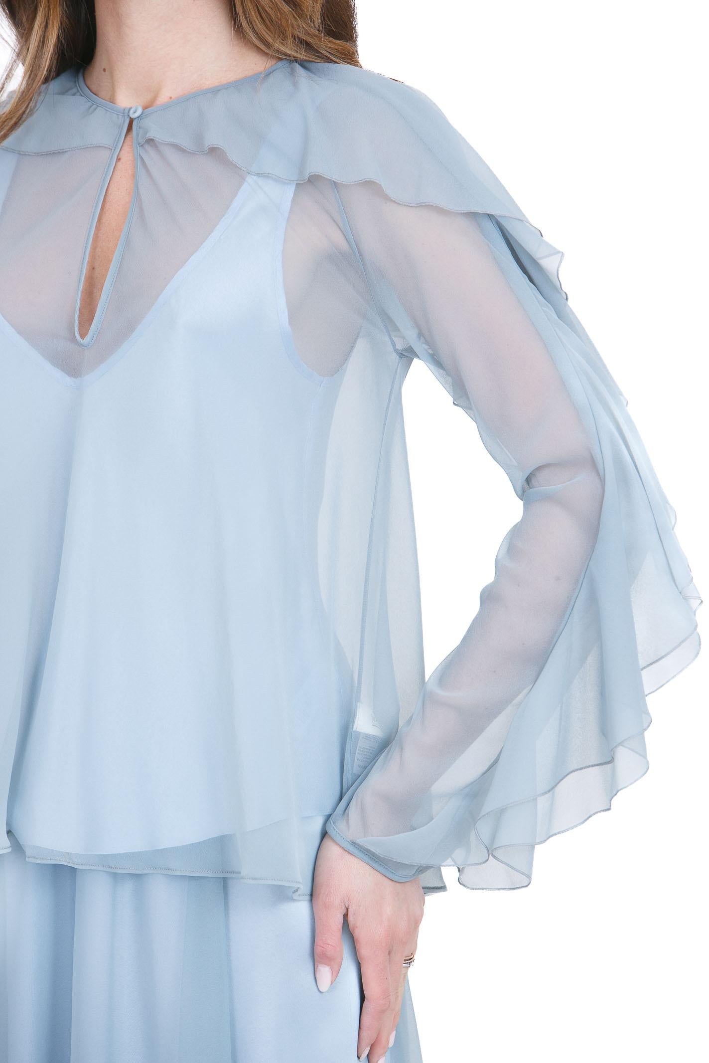 FORTE FORTE Camicia con volant in chiffon Camicie Ciottolo 14591MYSHIRT 3097 