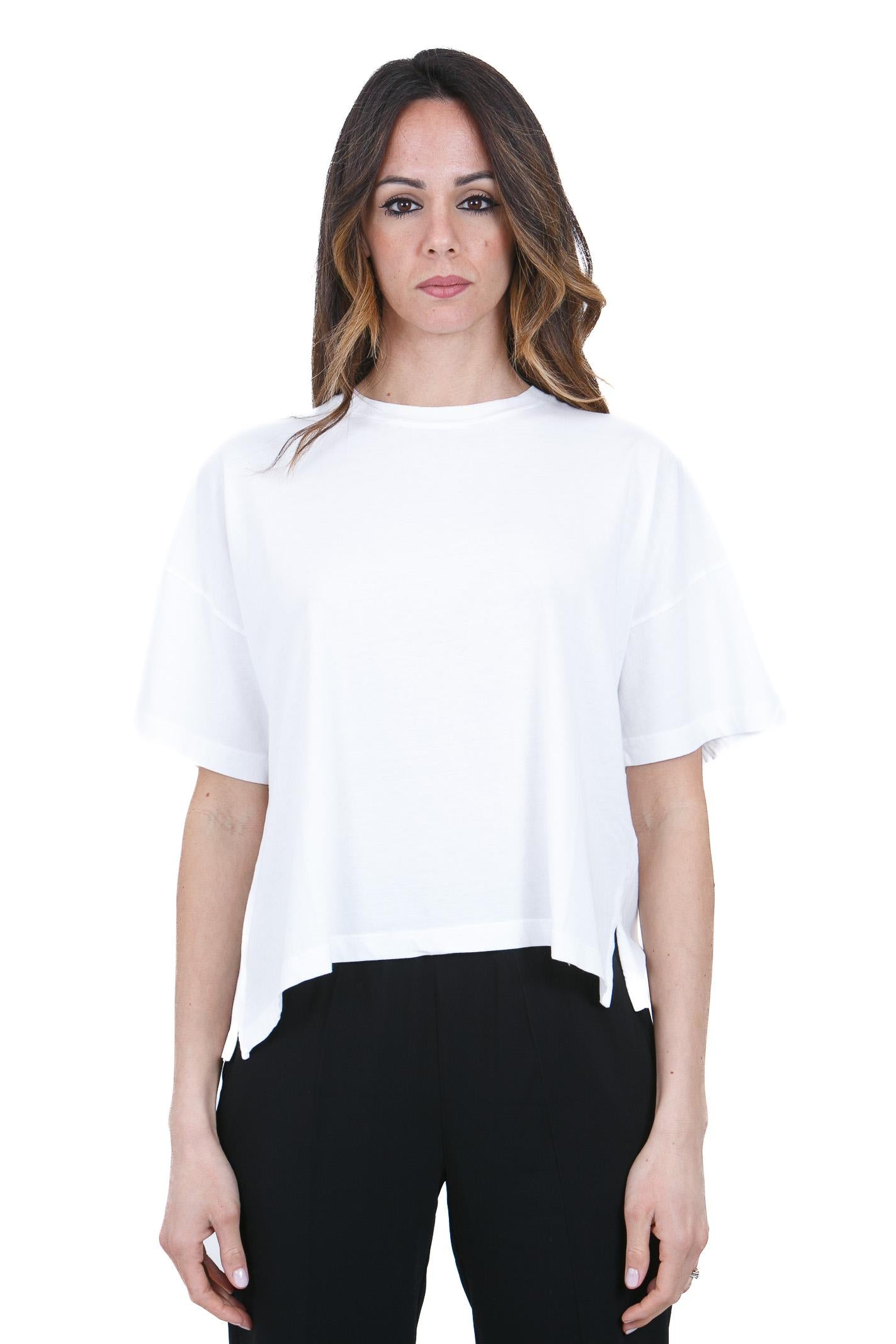 POMANDERE T-shirt over in jersey di cotone T- Shirt Bianco ottico 261-D195-61112 100 