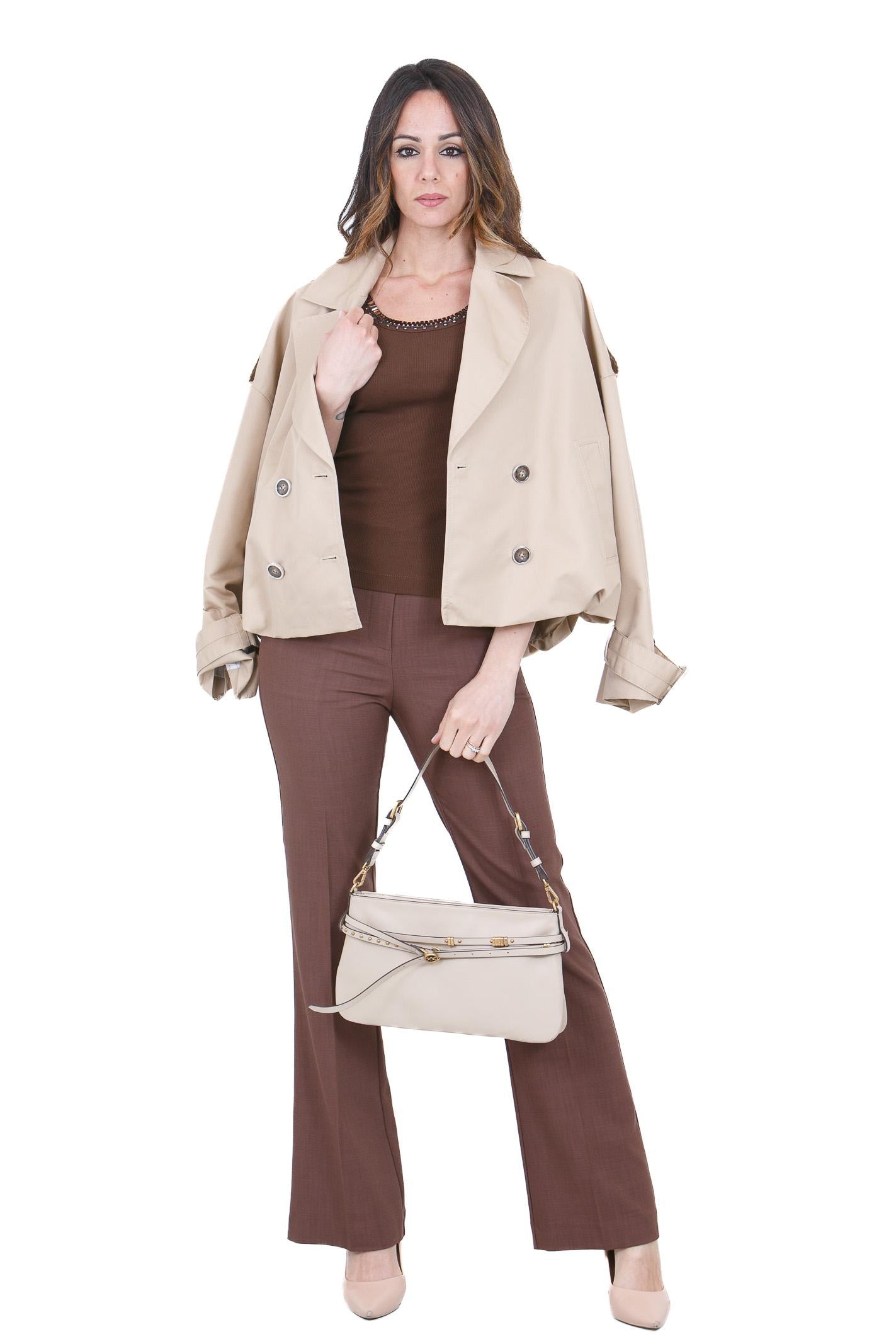 PINKO  Pantaloni Marrone terra NEWSERENIDAD-107595-A2W6 L78 