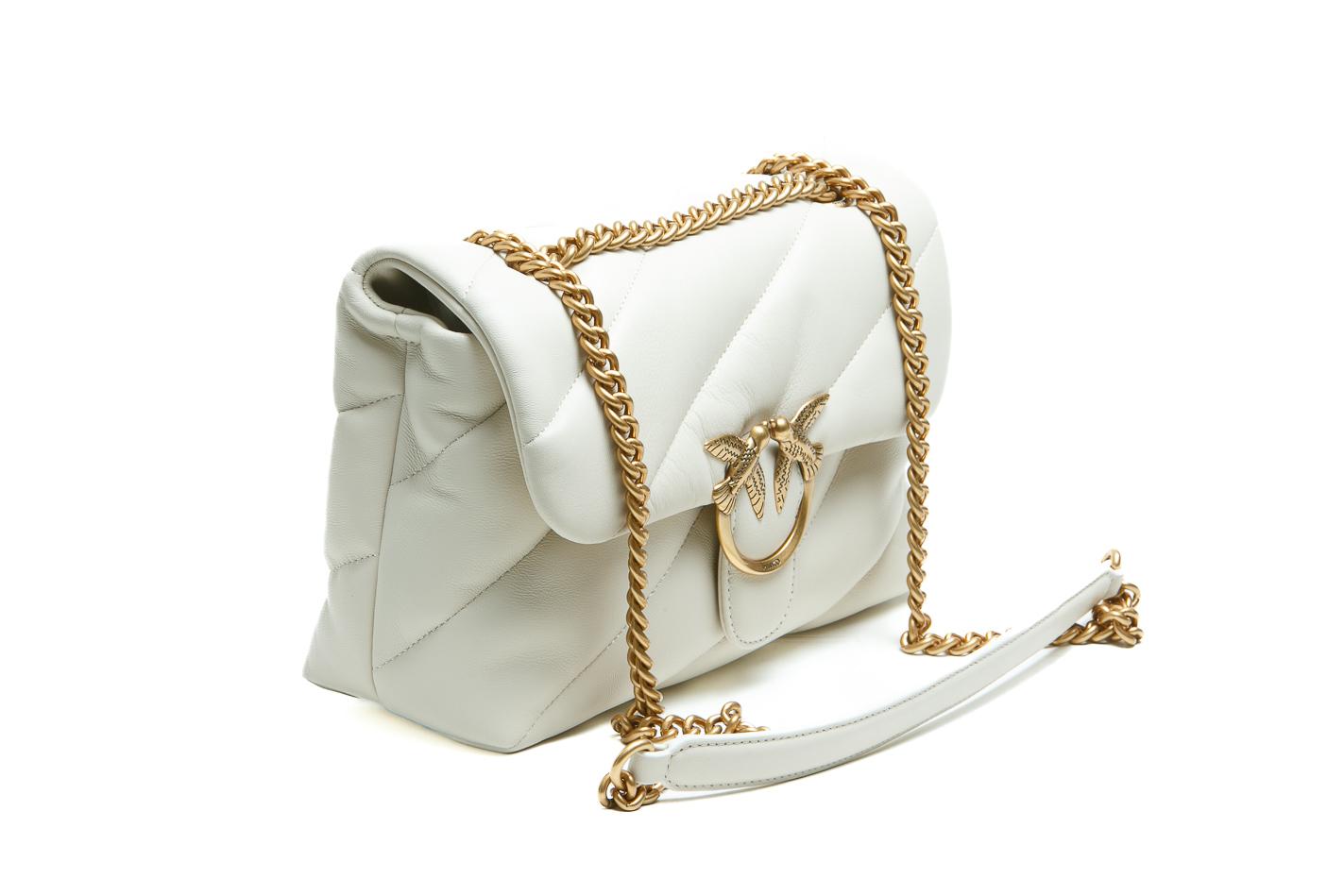 PINKO Love Puff Classic Borse Biancoseta/gold 100038-A0F2LOVEPUFF Z14Q 