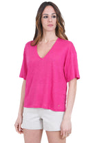 DES PETIT HAUTS  T- Shirt Fuxia HANNABELLE-1E260222 11033 