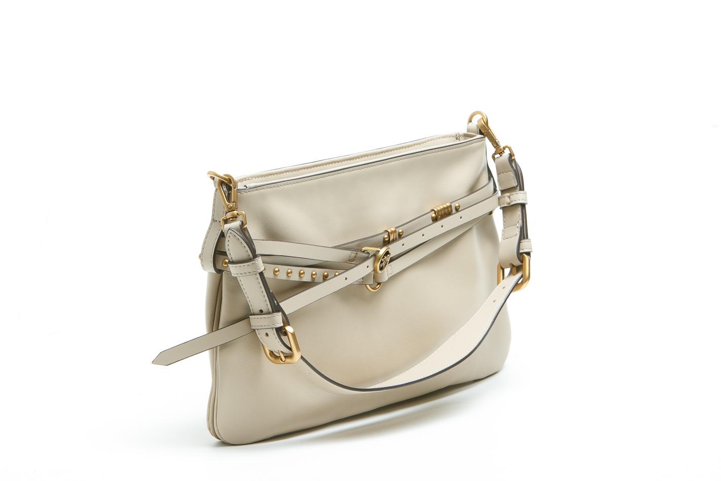 PINKO Borsa a spalla media Belt Bag in pelle Borse Beige/grigio/gold 106176-A0QO-BELTBAG C50Q 