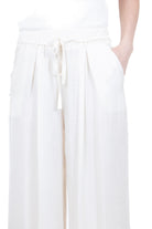 MANILA GRACE  Pantaloni Off white P045VU MA043 