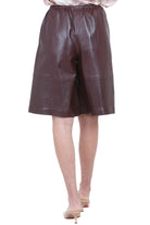 ALYSI Bermuda in leather soft Bermuda Uva 216103-P6001 UV 