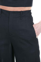 ALYSI Pantalone ampio in lino stretch Pantaloni Nero 116112-P6005 NE 