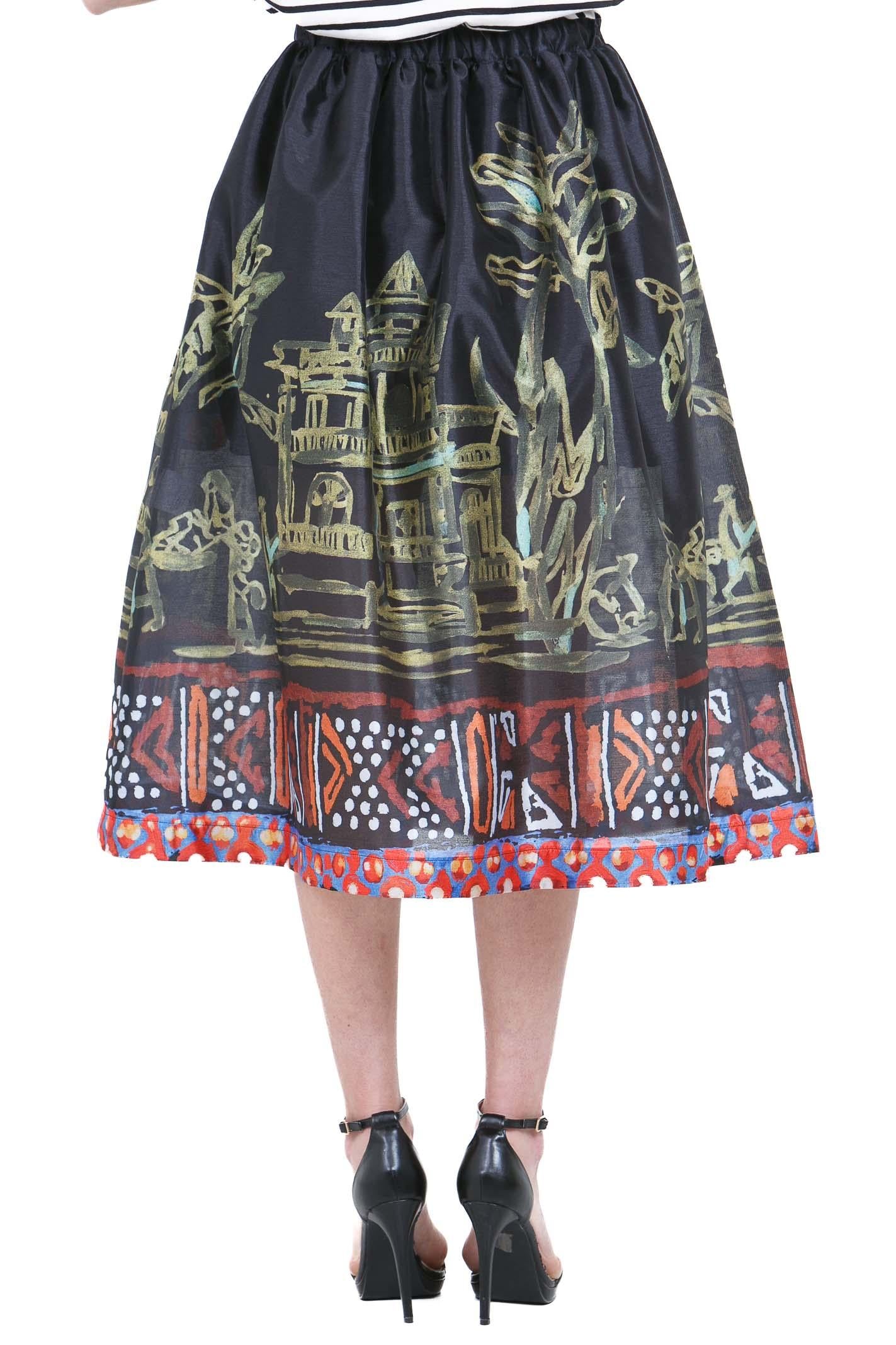 STELLA JEAN Gonna ampia fantasia Gonne Nero G578 H010 