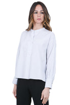 POMANDERE Camicia rigata dai volumi morbidi Camicie Celeste 261-9494-11634 820 