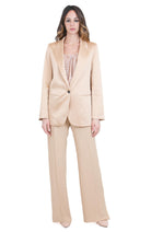 FORTE FORTE Pantalone con elastico in envers satin Pantaloni Paglierino 14549MYPANTS 1012 