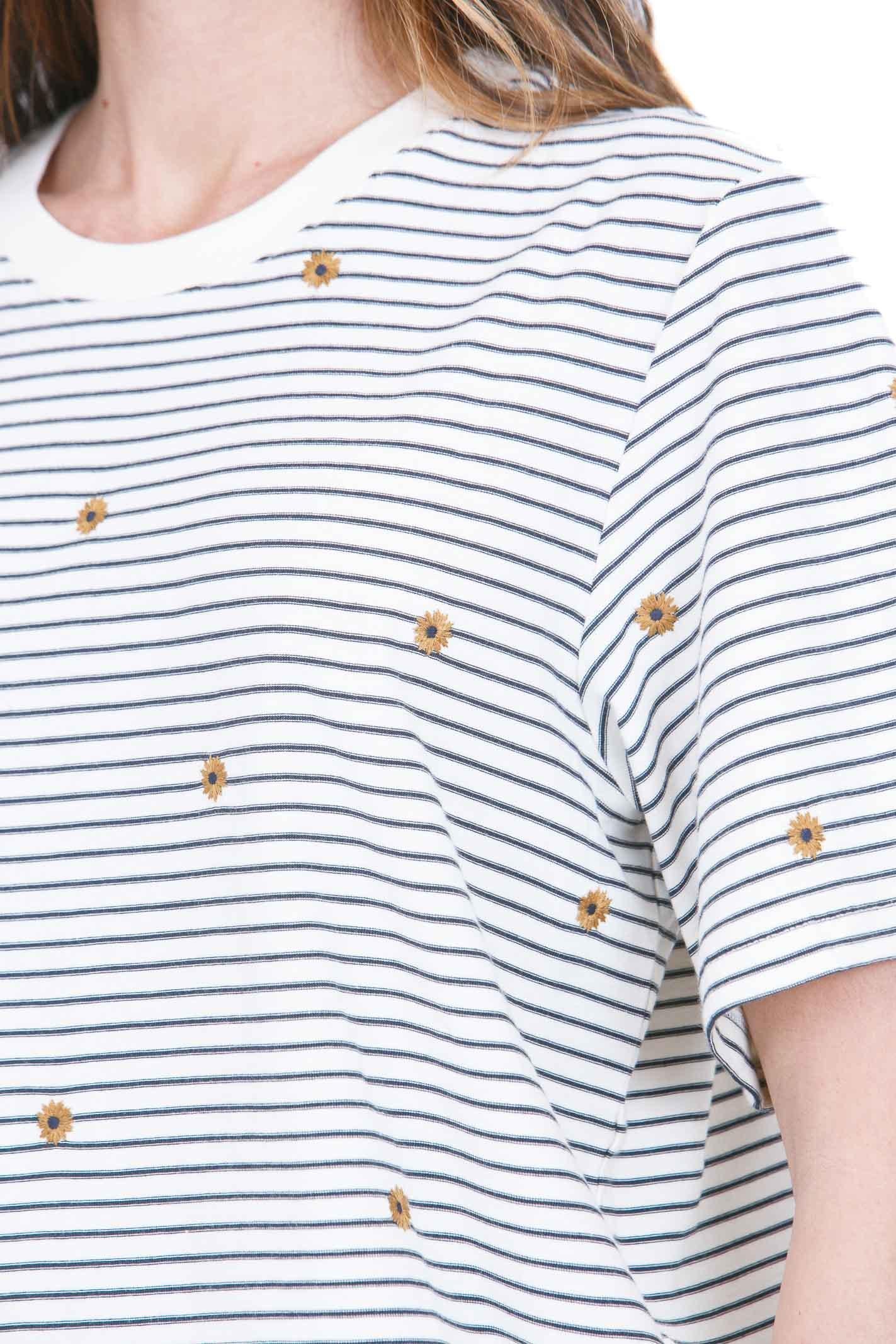 DES PETIT HAUTS  T- Shirt Marine/mousse JOSEF-1E260241 RA280 