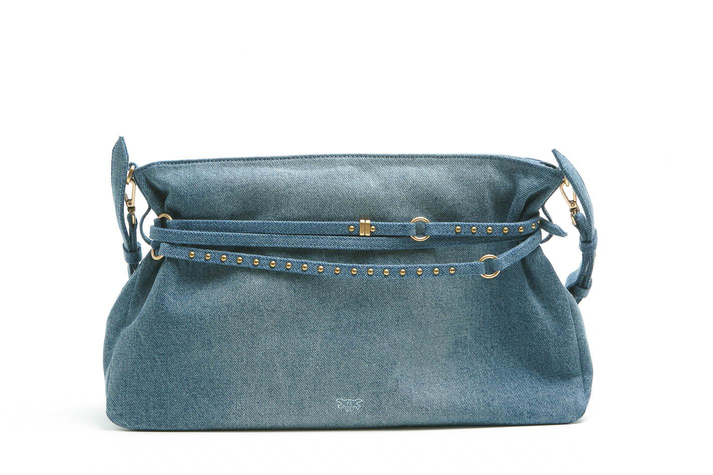 PINKO Borsa a spalla grande Belt Bag Big in denim Borse Medio/gold 105903-A31G-BELTBAG PJDQ 