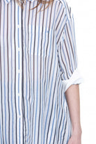 SEMICOUTURE Camicia rigata Gracia Camicie Cacao/abisso GRACIA-Y6SK54 RG104 