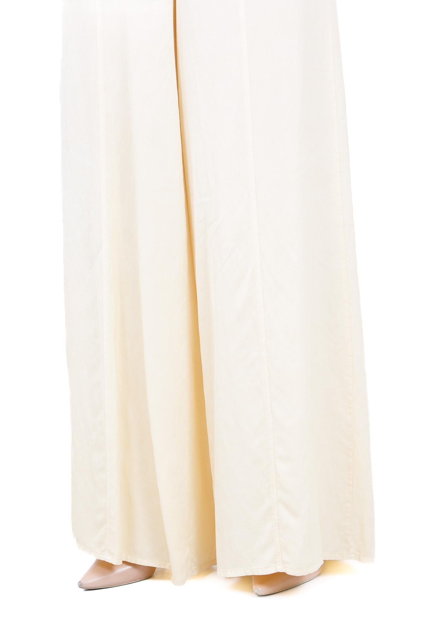MANILA GRACE  Pantaloni Avorio P085RU MA148 