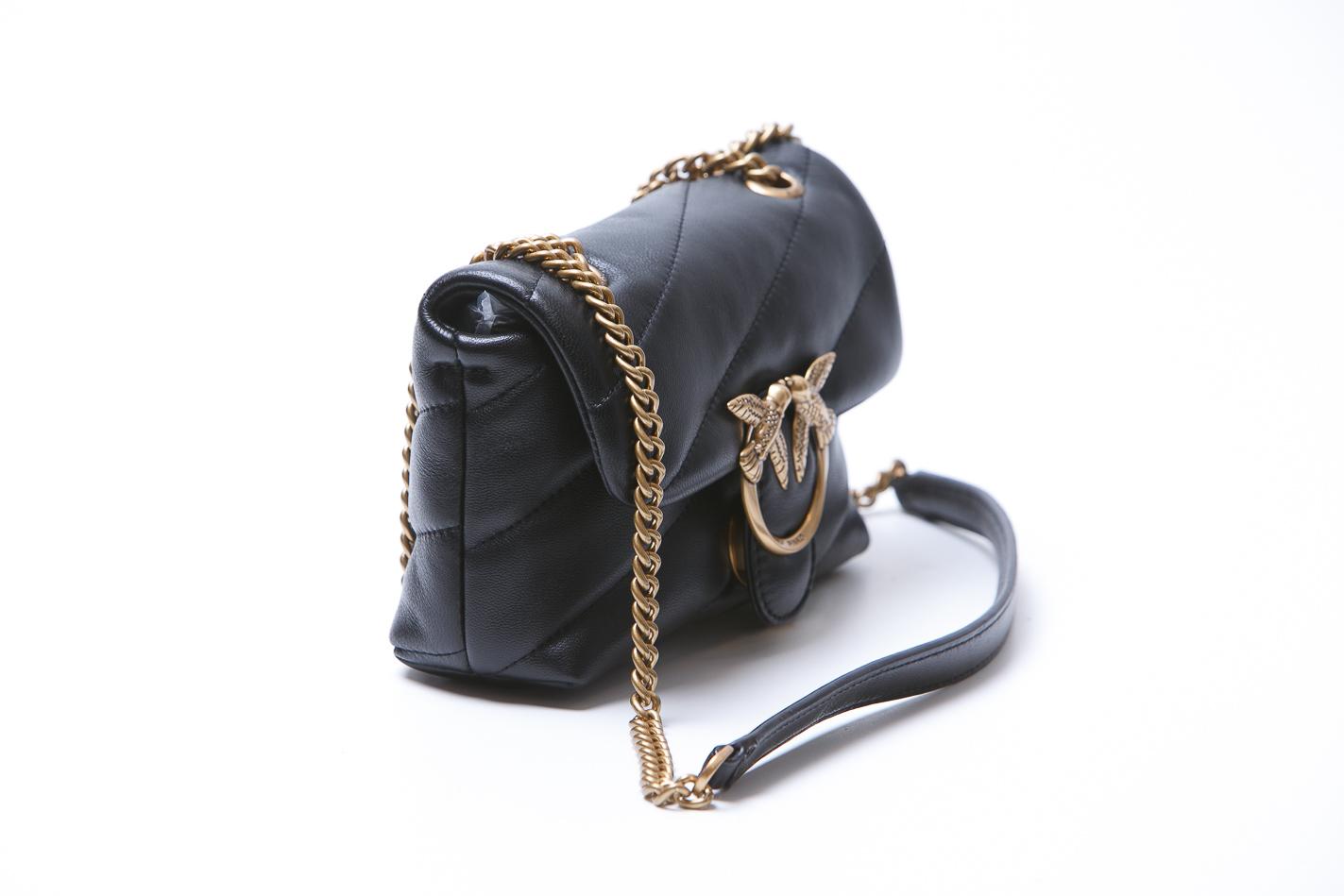 PINKO Love Puff Baby Borse Black/gold 100040-A0F2LOVEPUFFBABY Z99Q 