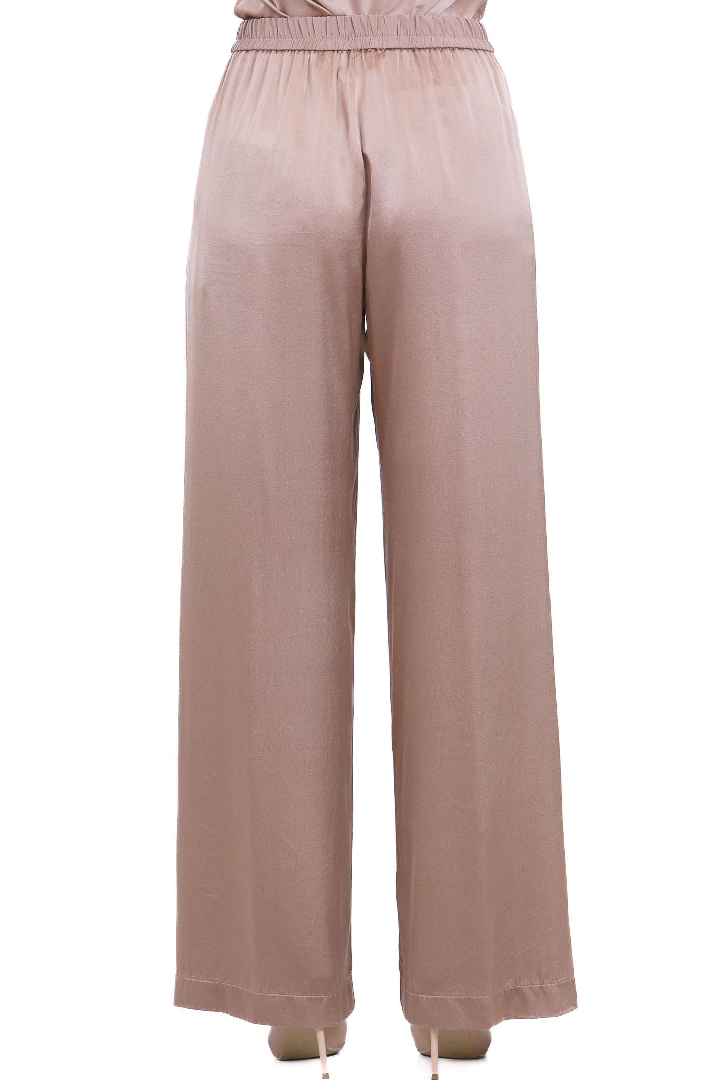 FORTE FORTE Pantalone in raso di seta con elastico Pantaloni Noce 14582MYPANTS 3002 