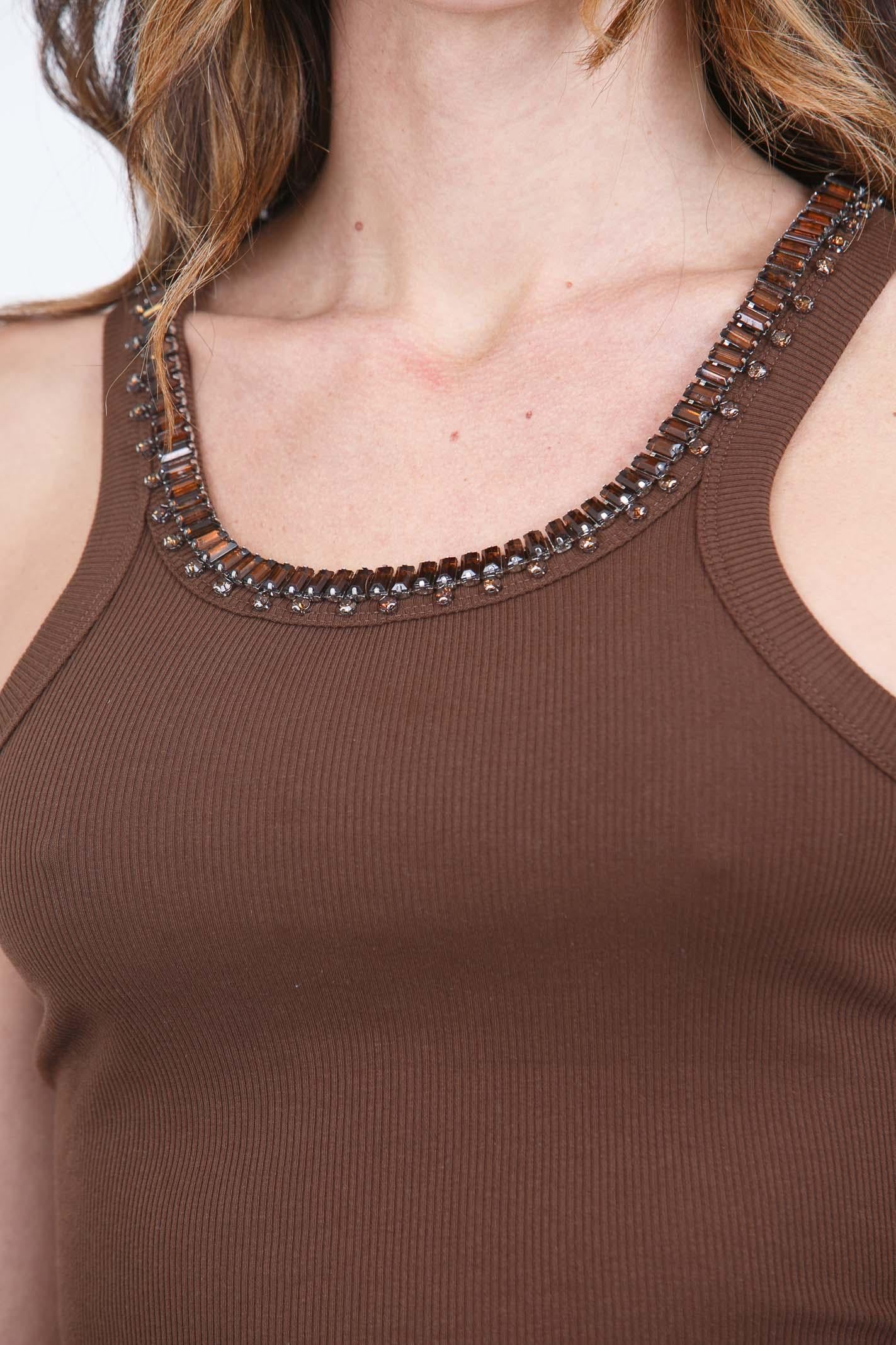 PINKO  Canotte Marrone terra REDBUL-107303-A315 L78 