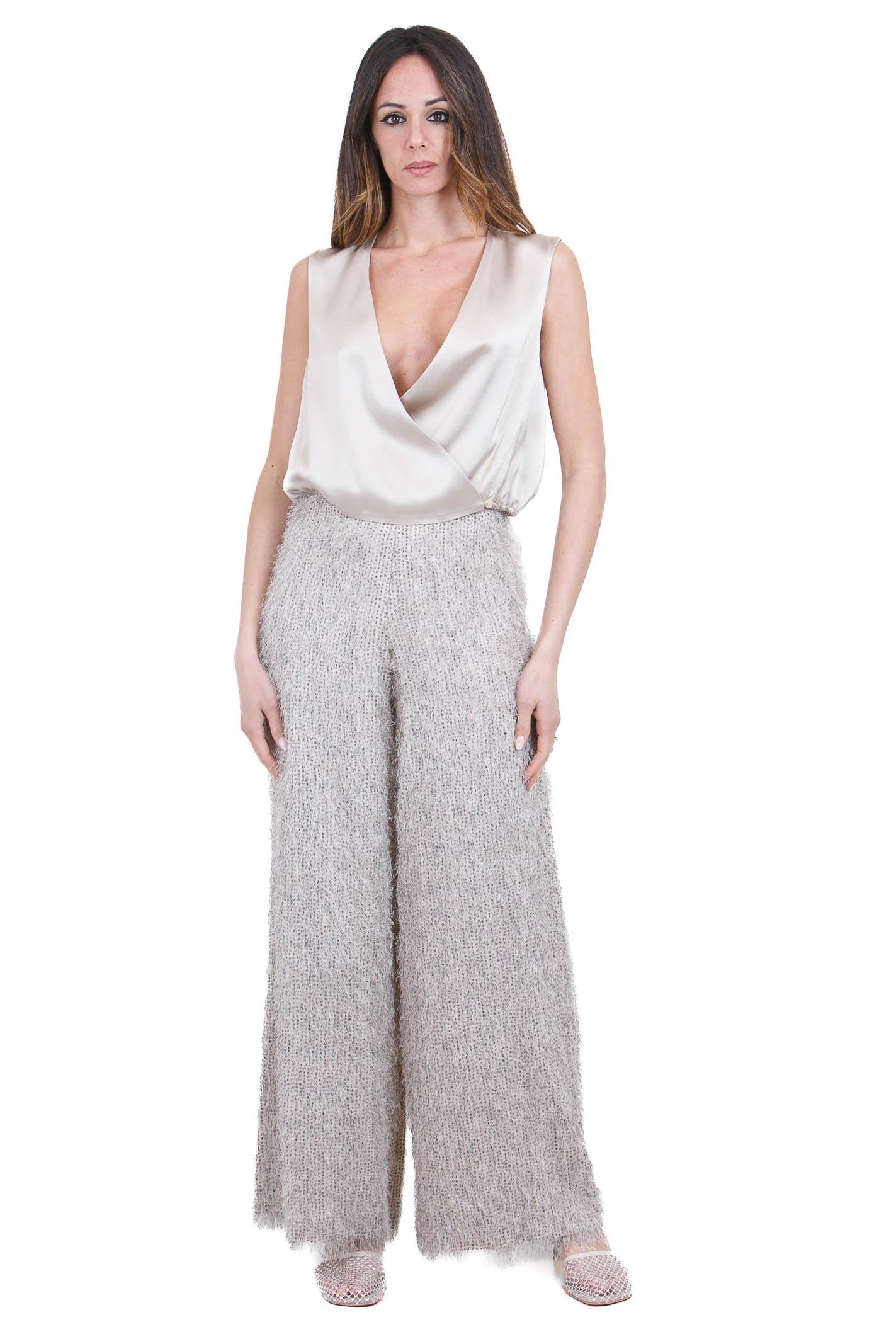 ALYSI Top incrociato in satin Top Petalo 116261-P6221 PTL 