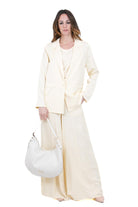 MANILA GRACE  Pantaloni Avorio P085RU MA148 
