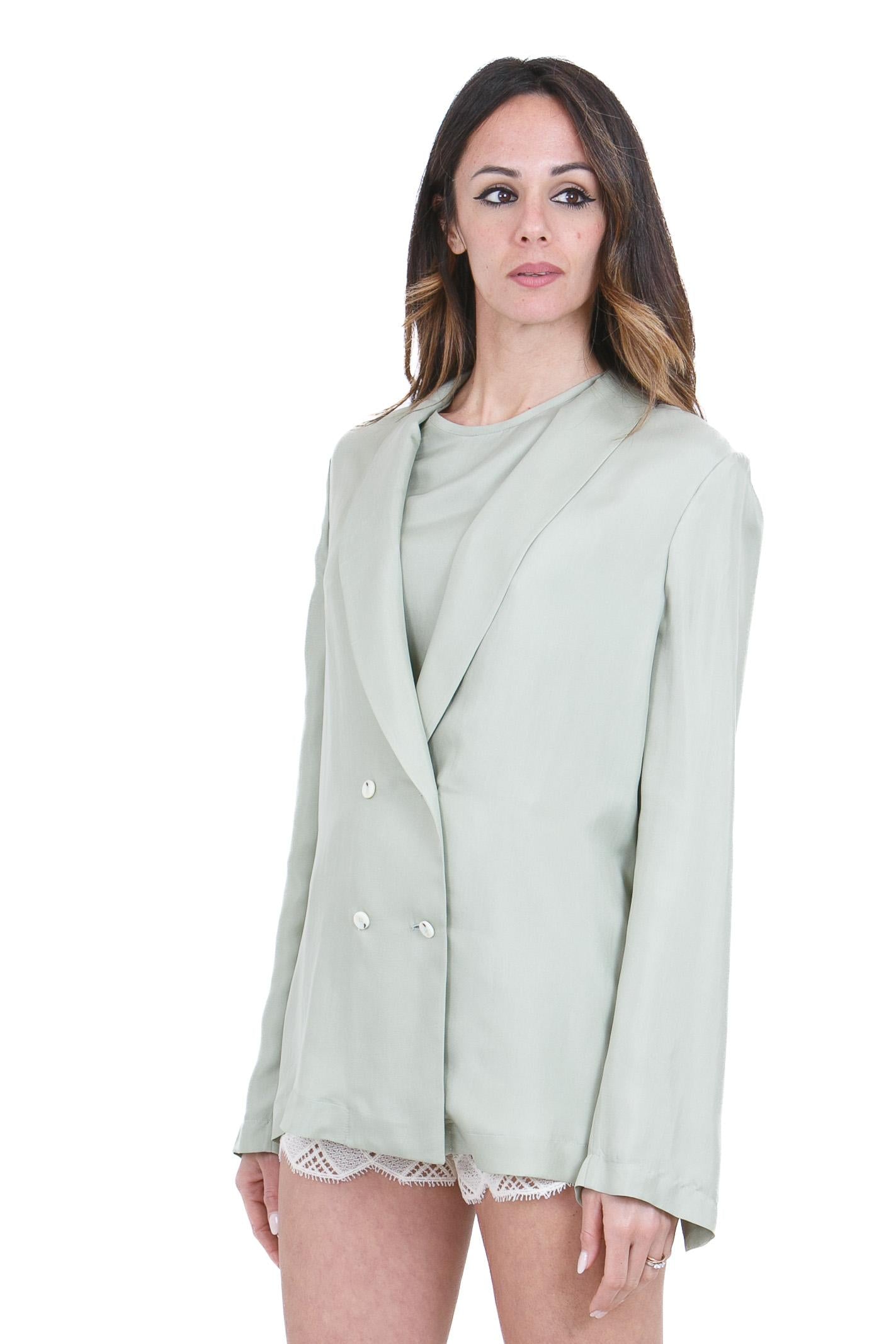 ALYSI Blazer in twill enzimato scivolato Blazer Pistacchio 116830-P6219 PIST 