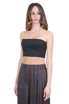 ALYSI Bustier in lino stretch Top Nero 116211-P6005 NE 