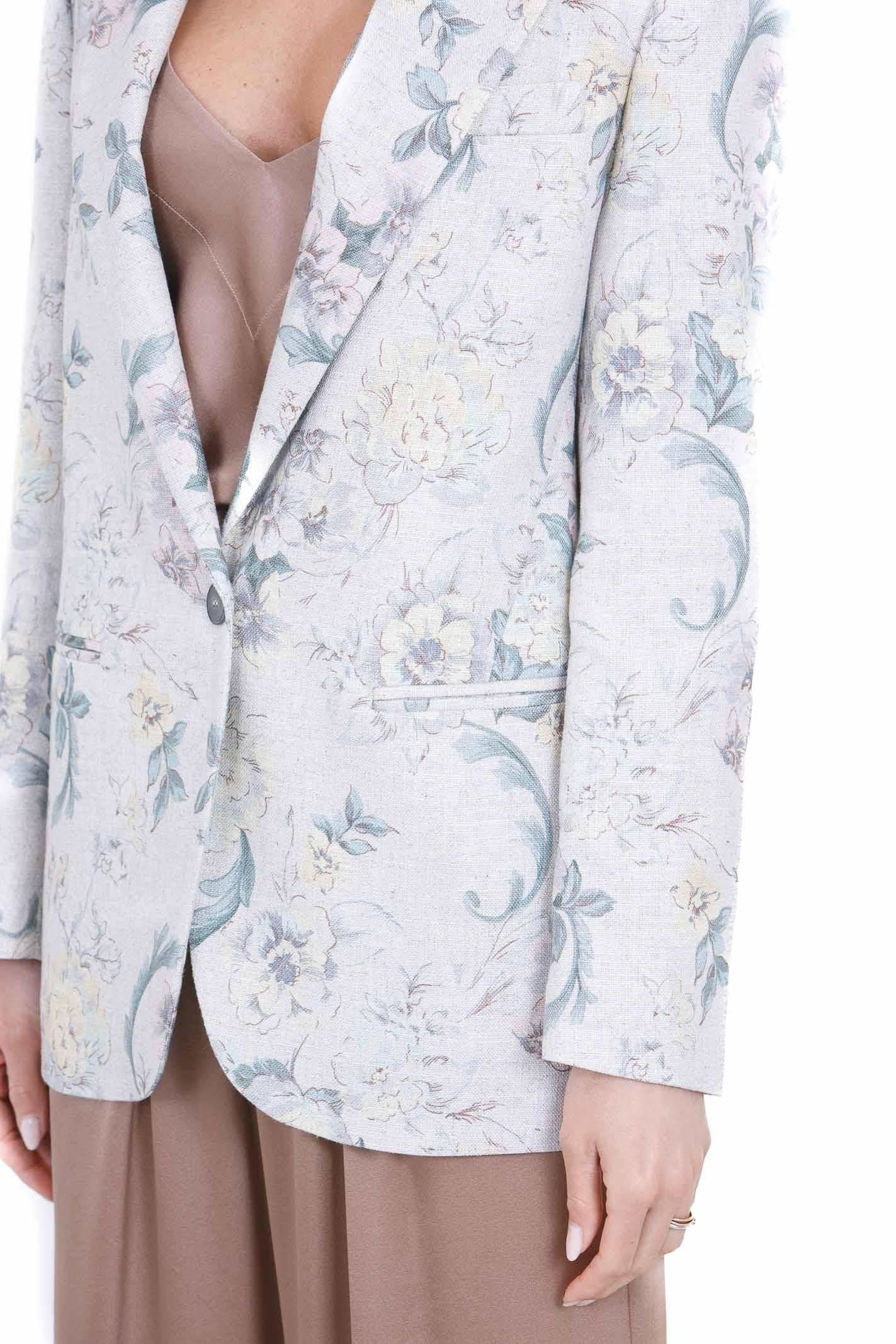 FORTE FORTE Blazer in misto lino hopsack "peonia my love" Blazer Glicine 14629MYJACKET 5009 