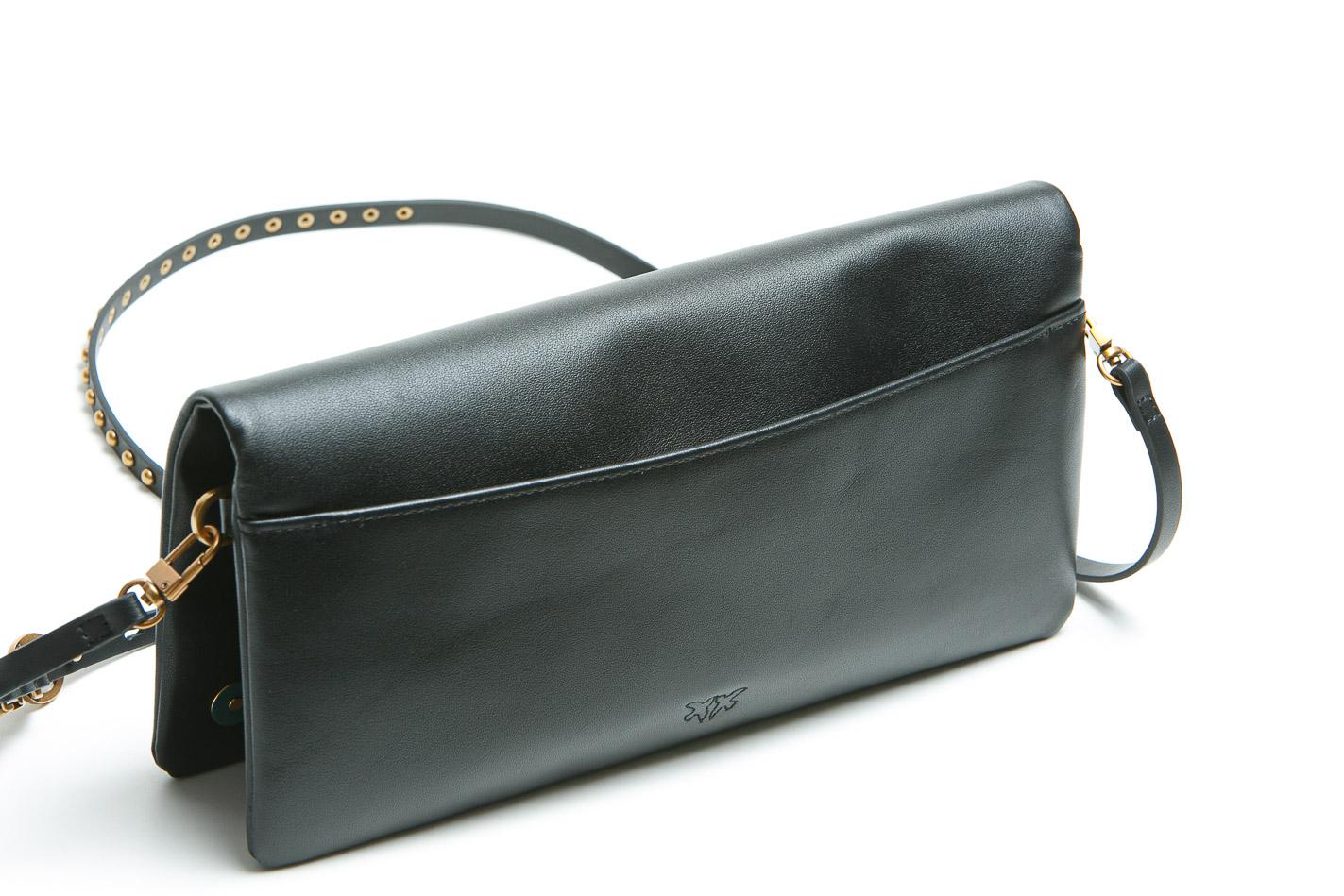 PINKO Pochette a tracolla media Love Bag Click Soft Horizontal in pelle Borse Black/gold 106022-A0QO-CLICK SOFT Z99Q 