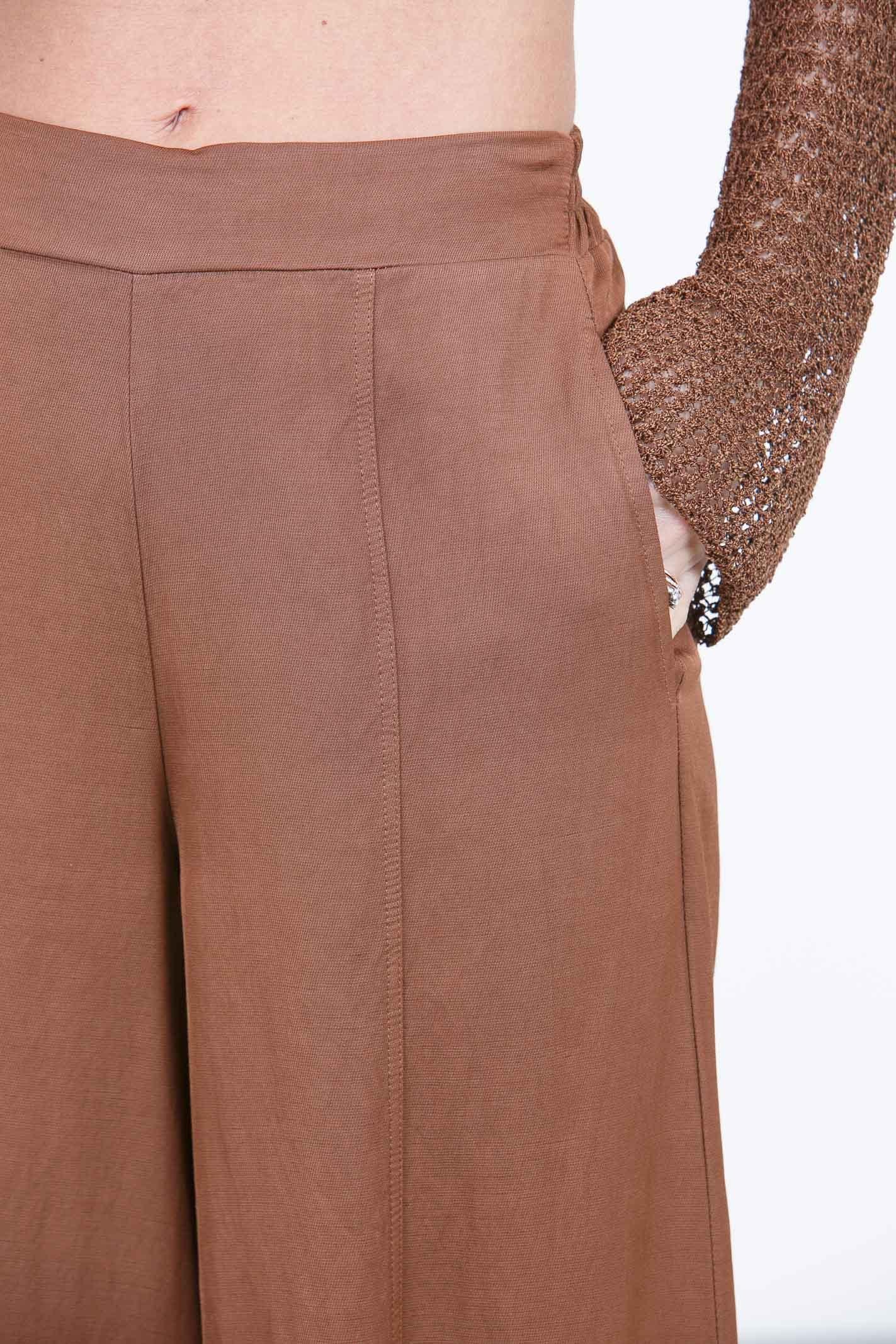 MANILA GRACE  Pantaloni Cacao P085RU MA143 